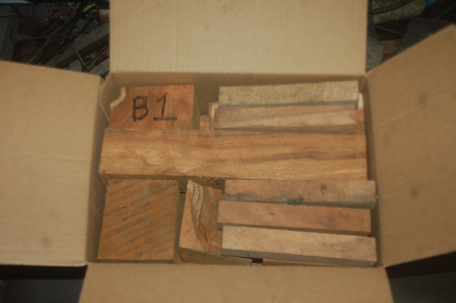 Hawaiian Koa Wood Scraps Box Full #B1