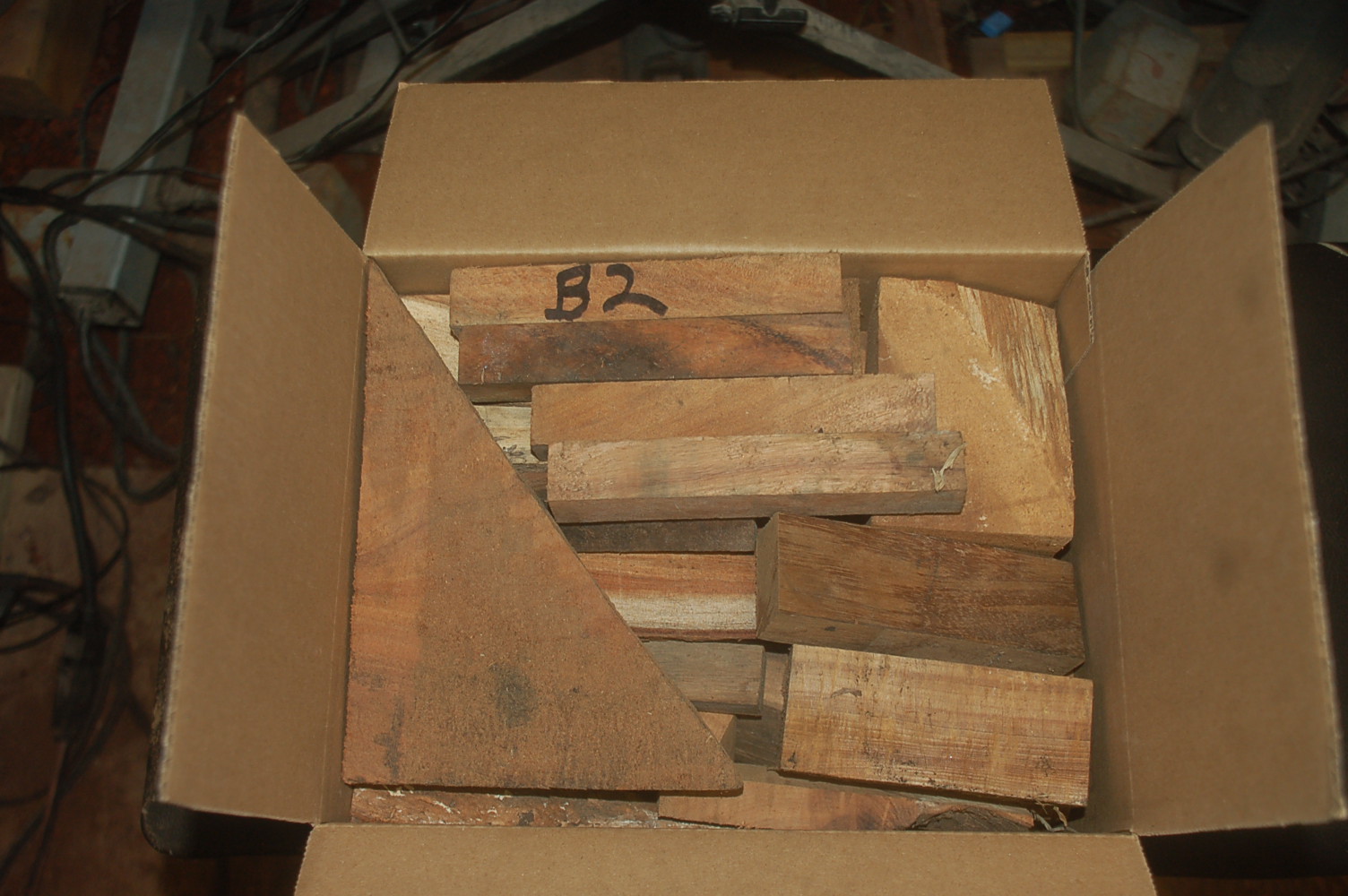 Hawaiian Koa Wood Scraps Box Full #B2